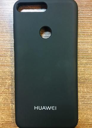 Чехол-накладка на телефон Huawei Y7 2018 чёрного цвета