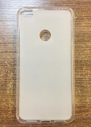 Силиконовый чехол на телефон Huawei P8 Lite 2017 белого цвета