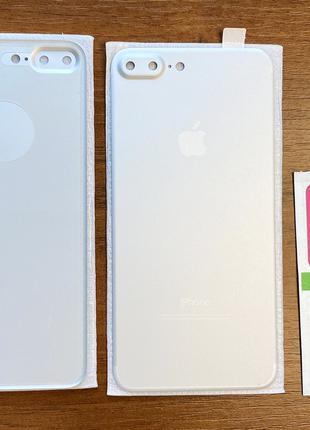 Защитное стекло на заднюю крышку iPhone 7 Plus 5D серого цвета