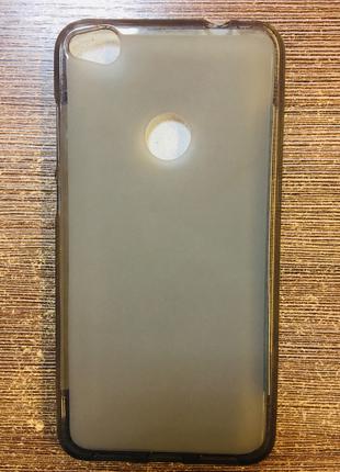Силиконовый чехол на телефон Huawei P8 Lite 2017 чёрного цвета