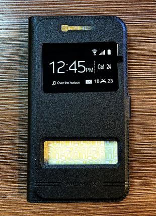 Чехол-книжка на телефон Samsung J500, J5 2015 черного цвета