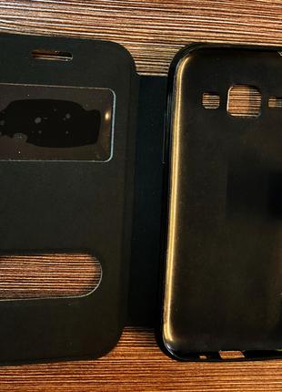Чехол-книжка на телефон Samsung Galaxy J110 черного цвета