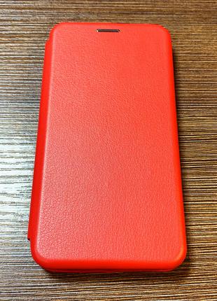 Чехол-книжка на телефон Xiaomi Redmi Go красного цвета
