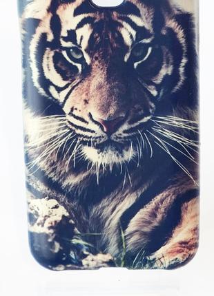 Силиконовый чехол на Samsung j200, j2 2016 года с рисунком тигра