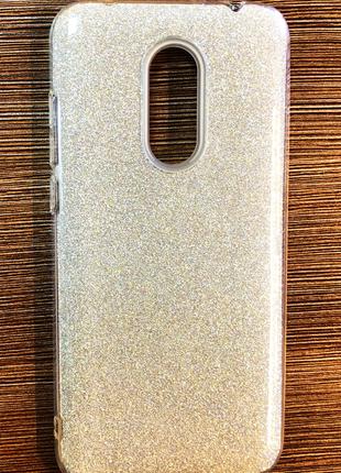 Чехол-накладка на телефон Xiaomi Redmi 5 Plus серебристый с бл...