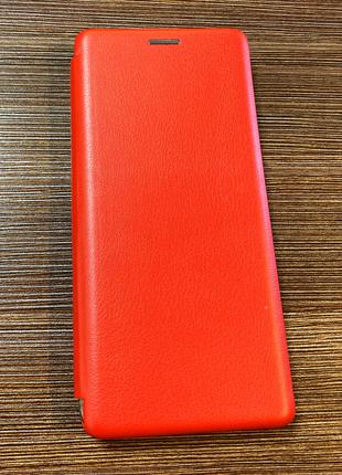 Чехол-книжка на телефон Xiaomi Redmi Note 8 Pro красного цвета