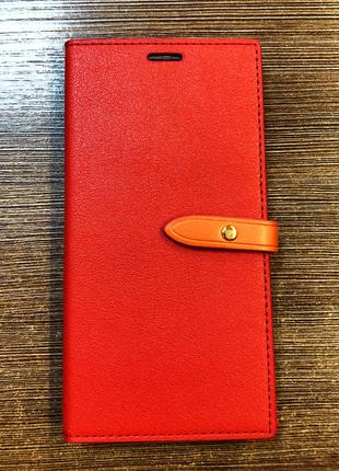 Чехол-книжка на телефон Lenovo А 7020 красного цвета