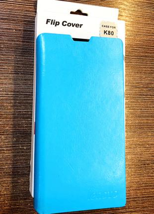 Чехол-книжка на телефон Lenovo K80 голубого цвета