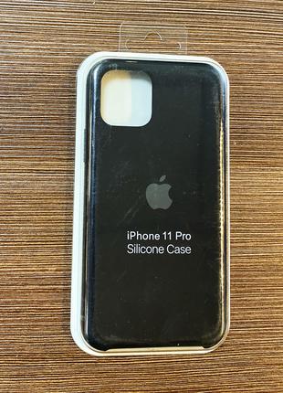 Оригинальный чехол Silicone Case на iPhone 11 Pro черного цвета