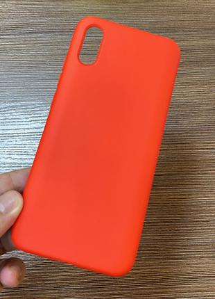Оригинальный чехол Silicone Case на телефон Xiaomi Redmi 9A кр...
