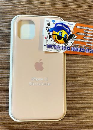 Оригинальный чехол Silicone Case на iPhone 11 персикового цвета