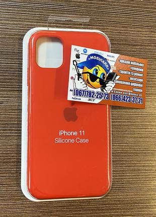 Оригинальный чехол Silicone Case на iPhone 11 красного цвета