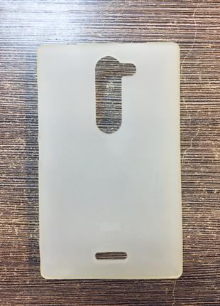 Силиконовый чехол на телефон Nokia Asha 502 белого цвета