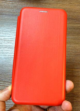 Чехол-книжка на телефон Xiaomi Redmi 6 красного цвета