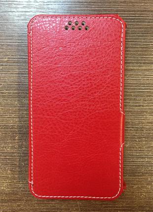 Чехол-книжка на телефон Prestigio 3459 красного цвета