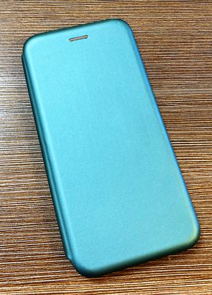 Чехол-книжка на телефон Xiaomi Redmi 8 бирюзового цвета