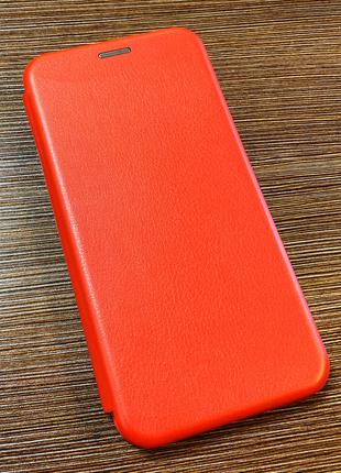 Чехол-книжка на телефон Xiaomi Redmi 8 красного цвета
