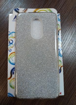 Чехол-накладка на телефон Xiaomi Redmi 5 серебристого цвета