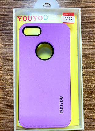 Силиконовый чехол на iPhone 7G фиолетового цвета