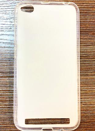Силиконовый чехол на телефон Xiaomi Redmi 5A белого цвета
