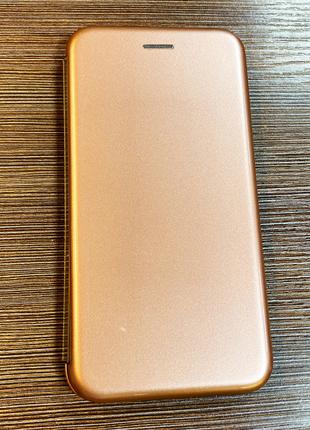 Чехол-книжка на телефон Samsung A750, A7 2018 года золотистого...
