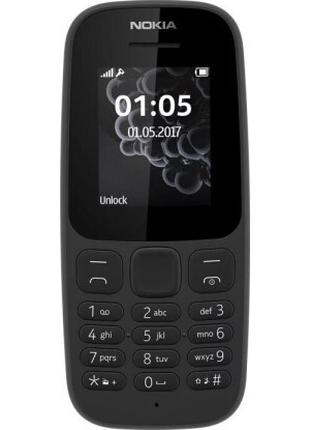 Телефон Nokia 105 DUOS чорного кольору