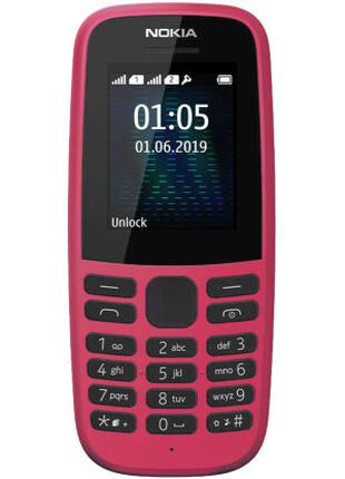 Телефон Nokia 105 DUOS розового цвета