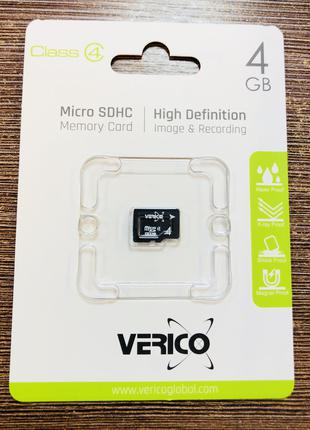 Карта памяти 4Gb micro SD Verico