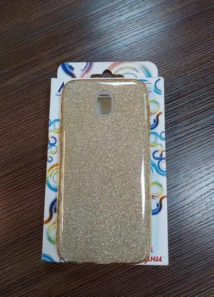 Чехол-накладка на телефон Samsung J530 J5 2017 золотистого цвета