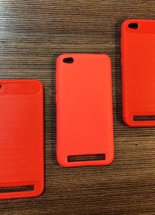 Силиконовый чехол на Xiaomi Redmi 5A красного цвета