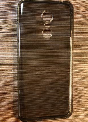 Силиконовый чехол на телефон Xiaomi Redmi 5 серого цвета ультр...