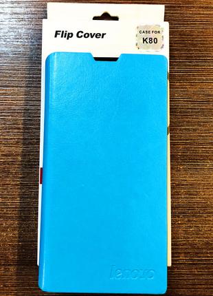 Чехол-книжка на Lenovo K80 голубого цвета