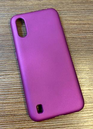 Чехол-накладка на телефон Samsung A01 Core фиолетового цвета