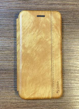 Чехол-книжка на телефон Xiaomi Redmi 6A коричневого цвета