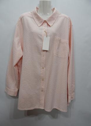 Рубашка - блуза фирменная женская хлопок жатка DENIM & Co. UKR...