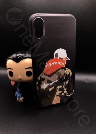 Чехол Supreme Для Iphone X ( Черный/Black）