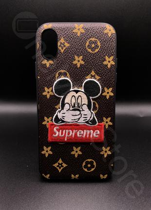 Чехол Supreme/Mickey Mouse Для Iphone X