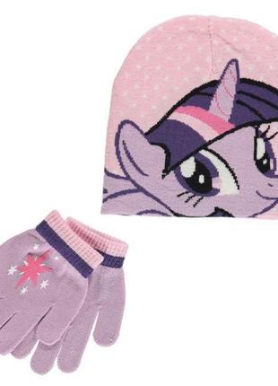 Шапка и перчатки пони my little pony hasbro