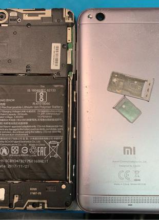 Розбирання Xiaomi redmi 5a на запчастини, по частинах, розбір
