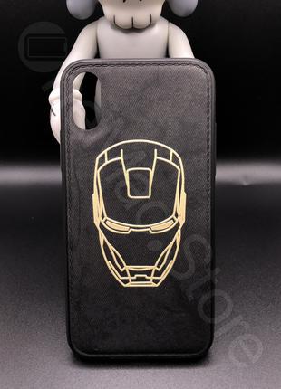 Чехол Iron Man Для Iphone X ( черный/Black）