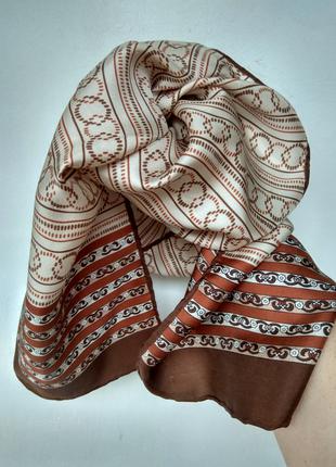 Шелковый шарф шаль 100%шелк шов роуль