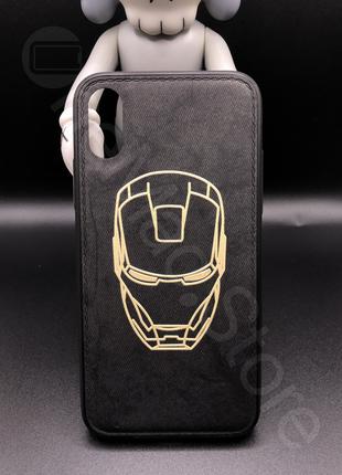 Чехол Iron Man Для Iphone XS Max ( черный/Black）