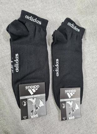 Носки adidas, короткие носки унисекс , чёрные носки