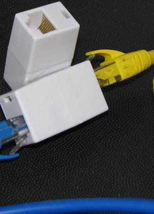 10штук Соединитель патчкордов джойнер RJ45 8P8C LAN Ethernet