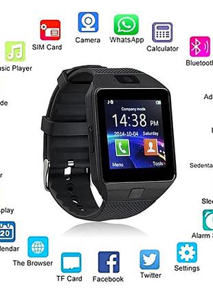 Розумні годинник Smart Watch DZ09 (Black)