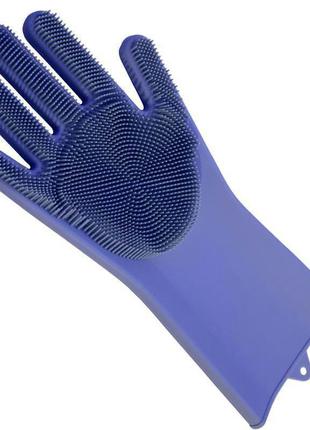 Перчатка для мойки посуды Gloves for washing dishes (Blue) / С...