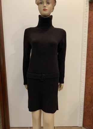 Шерстяное платье свитер туника