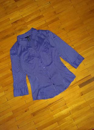 Блузка h&m фіолетова в полоску сорочка рубашка кофта лонгслів