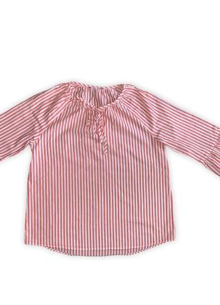 Тоненькая блуза, хлопковая блуза в вертикальную полоску