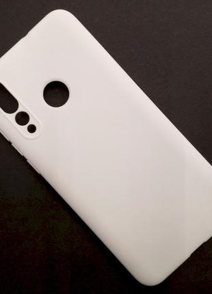 Силиконовый матовый чехол Candy для Huawei Nova 4 (Белый)